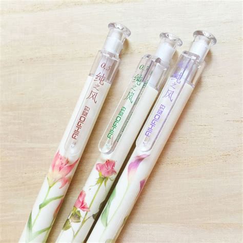 Natural Story Mechanical Pencils Korean Stationery Kawaii Floral Pens ...