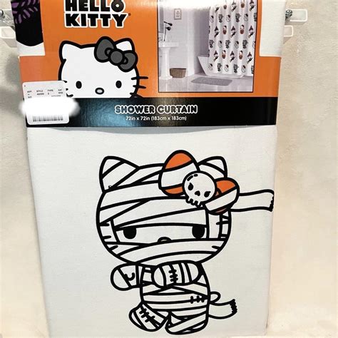 hello kitty halloween shower curtain such a cute... - Depop