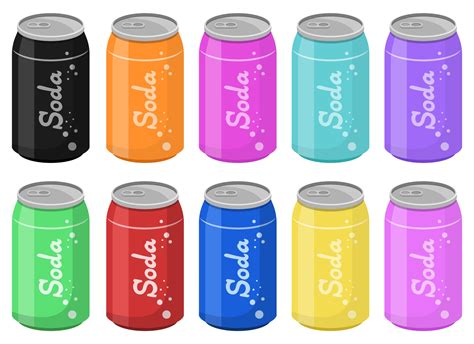 Soda can vector design illustration set isolated on white background 2006476 Vector Art at Vecteezy