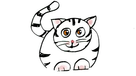 How to draw a Fat Cat- in easy steps for children. beginners - YouTube