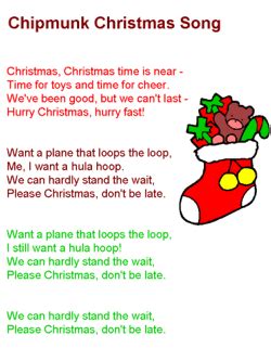 Chipmunk Christmas Song Lyrics