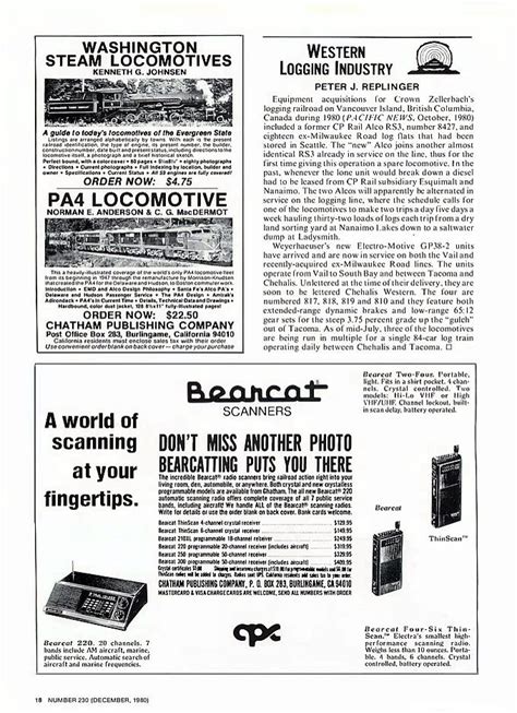 Bearcat 220 Scanner Radio Ad Bearcat Thinscan Scanner Magazine Ad ...