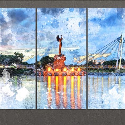 Wichita Art Print Wichita Skyline Wichita Wall Art Poster - Etsy