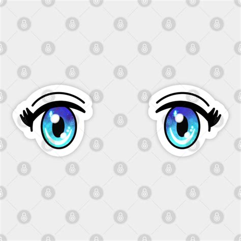 Anime Eyes Blue Galaxy - Anime Eyes - Sticker | TeePublic