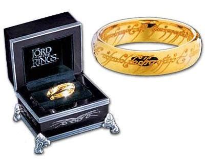 The Lord of the Rings Gold One Ring Lord of the Rings 18K Gold One Ring ...