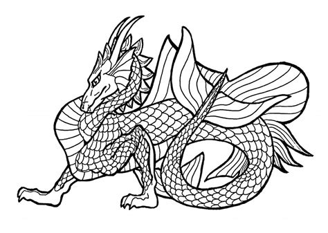 Realistic Dragon Coloring Pages - BubaKids.com