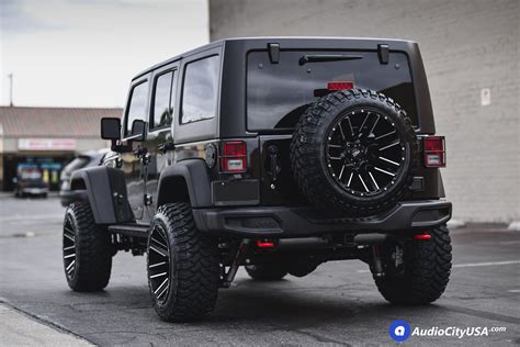 2017 Jeep Wrangler JK Rubicon | 20x12 Moto Metal MO978 Matte Black Machine Face | 33x12.5x20 RBP ...