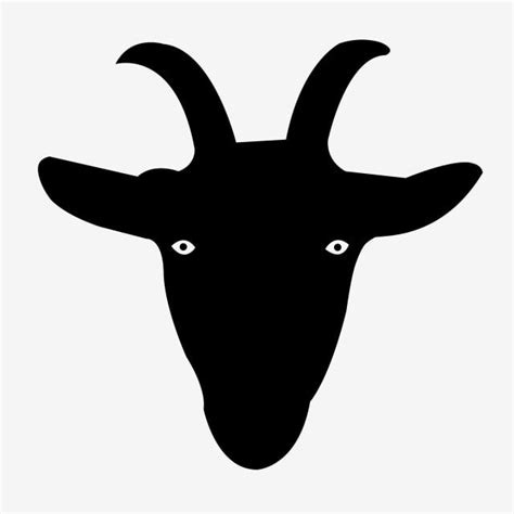 Goats Silhouette Transparent Background, Goat Face Silhouette Vector Icon Eps, Face Icons, Icons ...