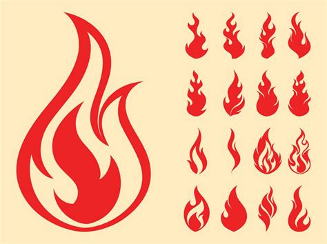 Fire Symbols Set Vector Art & Graphics | freevector.com | Vector art, Horse tattoo design, Fire ...