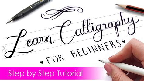 Calligraphy for Beginners Tutorial with ANY PEN in Step by Step How To: