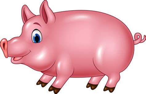 Cute cartoon pig vector free download