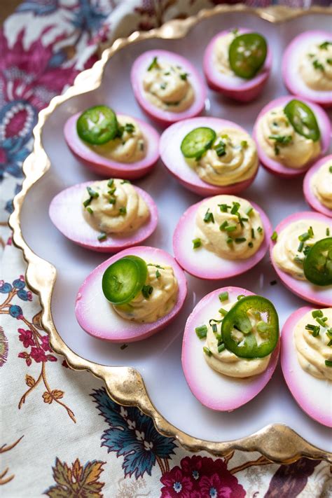 Pink Pickled Deviled Eggs Recipe - STACIE FLINNER