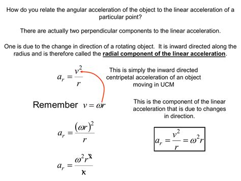 How do you relate the angular acceleration of the object... particular point?