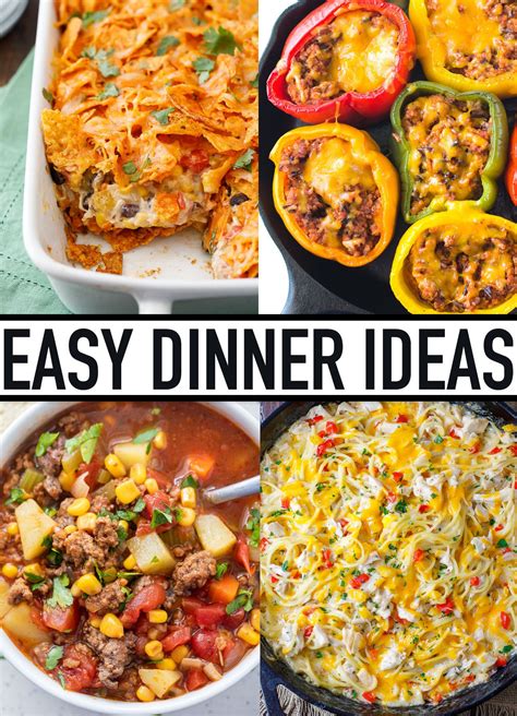 Easy Dinner Ideas - BEST EASY DINNER RECIPES!! | Quick easy meals, Quick easy dinner, Best easy ...