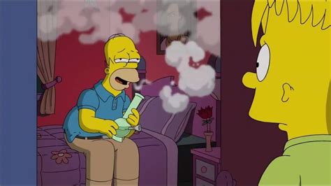 Homer smoking weed - YouTube