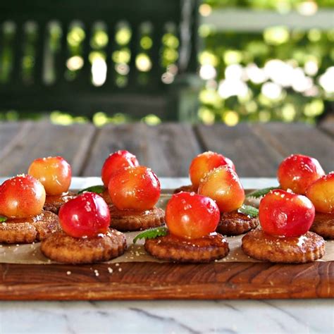 Rainier Cherry Pie Bites - Simply Sated