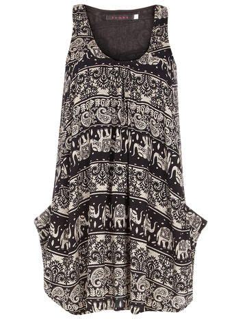 Tenki Black Elephant Print Dress Elephant Print Dress, Dorothy Perkins, Dress To Impress ...