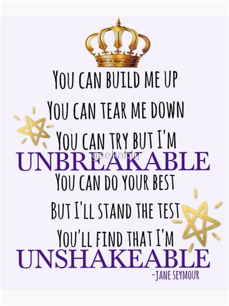 "Unbreakable" Poster by geekably | Redbubble