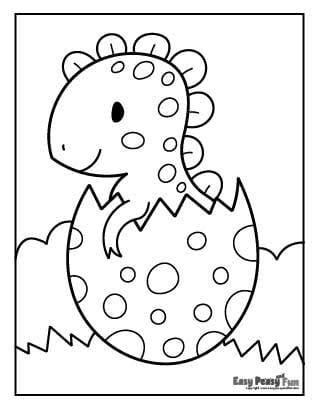 Cute Baby Dino Coloring Pages Coloring Pages