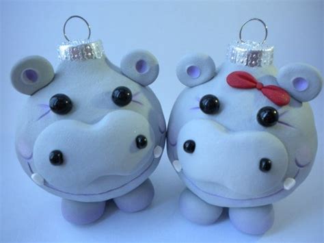 Hippopotamus for Christmas Ornament by Sleepydenas on Etsy