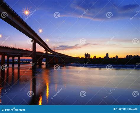 Sunset in riverside stock image. Image of river, bank - 11927317