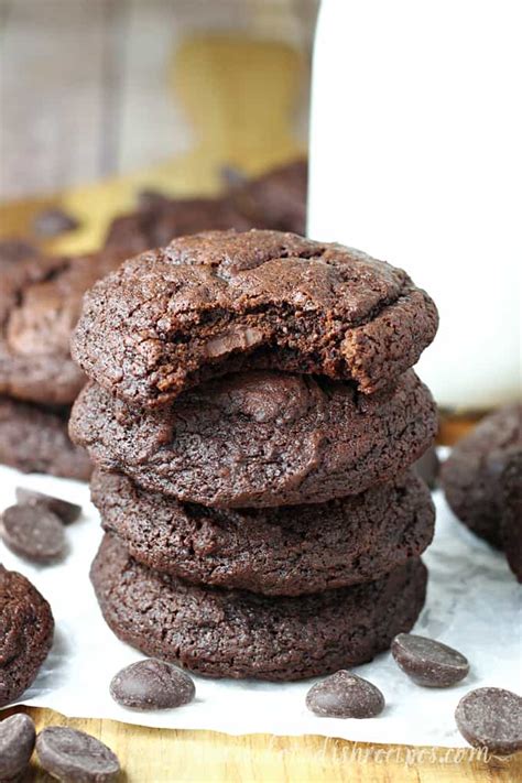 Dark Chocolate Fudge Brownie Cookies | Let's Dish Recipes