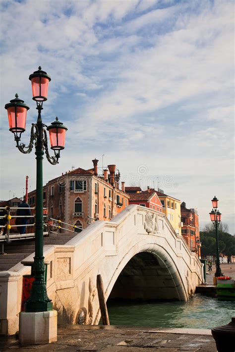 Venice City of Canals and Bridges Stock Image - Image of houses, colors ...