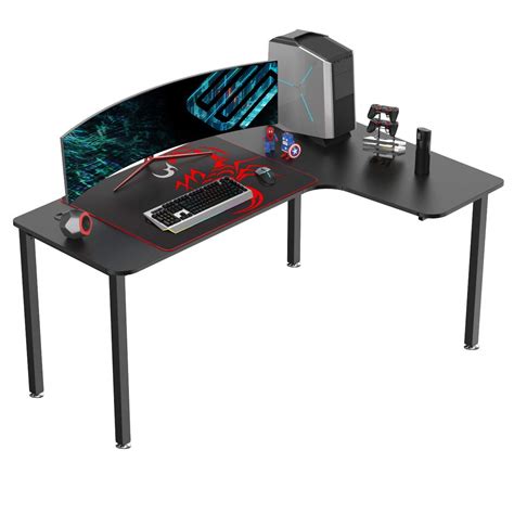 EUREKA ERGONOMIC L Shaped Gaming Computer Desk 60 inch with Free ...