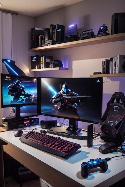 Premium Photo | Setup gaming pc