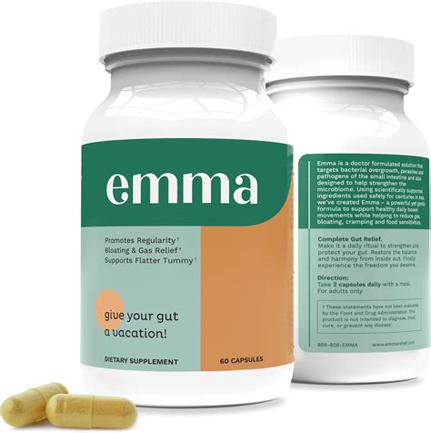 Emma Gut Health - Digestive Enzymes, Stomach Acid Reflux & IBS Aid, Gas ...