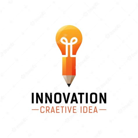 Premium Vector | Creative idea, innovation logo design, pencil with ...