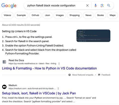 Python Black and Flake8 configuration in VS Code - As of November 3 ...