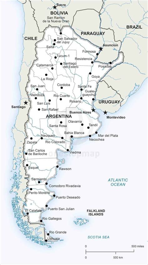 Vector Map of Argentina Political | One Stop Map