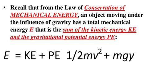 Equation In Solving The Conservation Of Mechanical Energy - Tessshebaylo