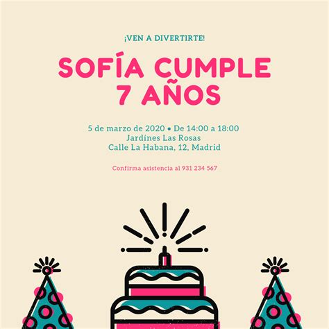 Página 7 - Plantillas de Invitaciones del cumpleaños editables online ...