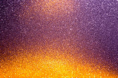 Abstract Background Filled With Shiny Gold And Purple Glitter Stock Photo - Download Image Now ...