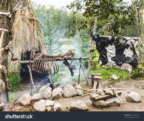 Cooking Stone Age Human Food On Stock Photo (Edit Now) 472686106