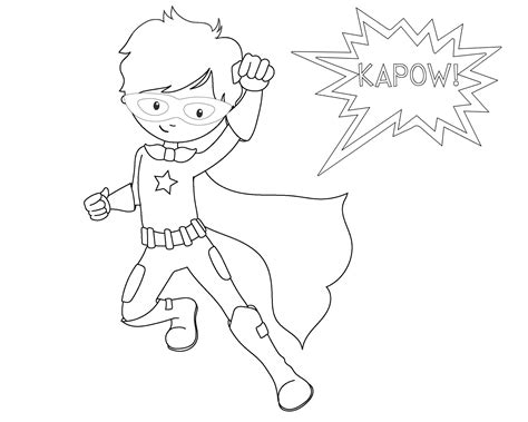 Free Superhero Printables Coloring Pages