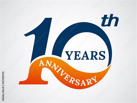 Template logo 10th anniversary years logo.-vector illustration Stock ...