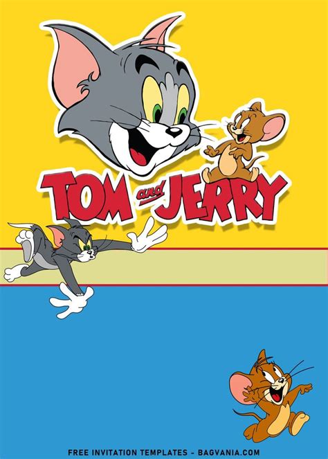 10+ Tom & Jerry In Hollywood Bowl Birthday Invitation Templates | Tom and jerry, Birthday ...