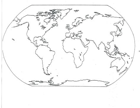 Blank Map Of The World Printable