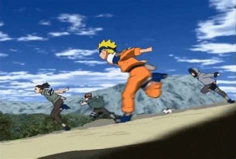 Naruto running with my Friends | Naruto run, Anime running, Naruto gif