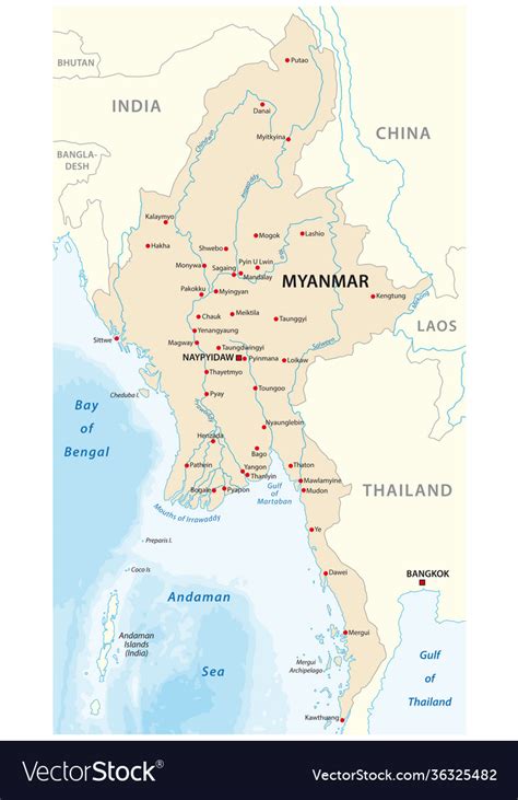 Myanmar Capital City Map