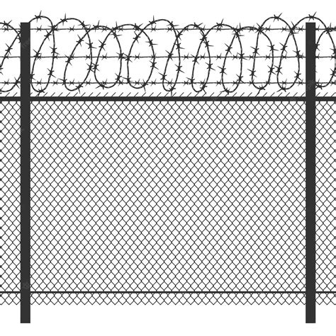 Premium Vector | Prison privacy metal fence