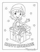 Coloring Pages Of Girl Elves sketch template