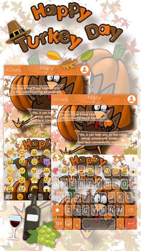 Thanksgiving Emoji Keyboard для Android — Скачать