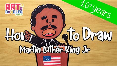 How to draw cartoon Martin Luther King Jr