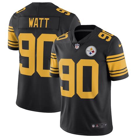 Nike T.J. Watt Pittsburgh Steelers Black Vapor Untouchable Color Rush ...