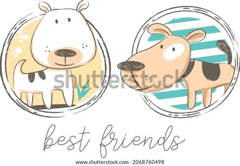 Dog Friends Vector Illustration Cartoon Stock Vector (Royalty Free) 2068760498 | Shutterstock