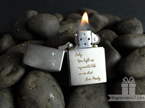 Silver Engraved Zippo Lighter - Tempe Trophy